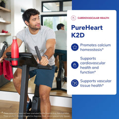 Capsules of PureHeart K2D heart health supplement
