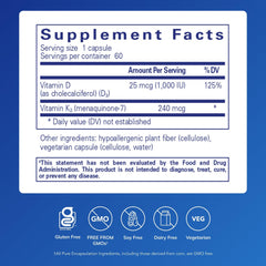 Label close-up showing K2 (MK-7) and D3