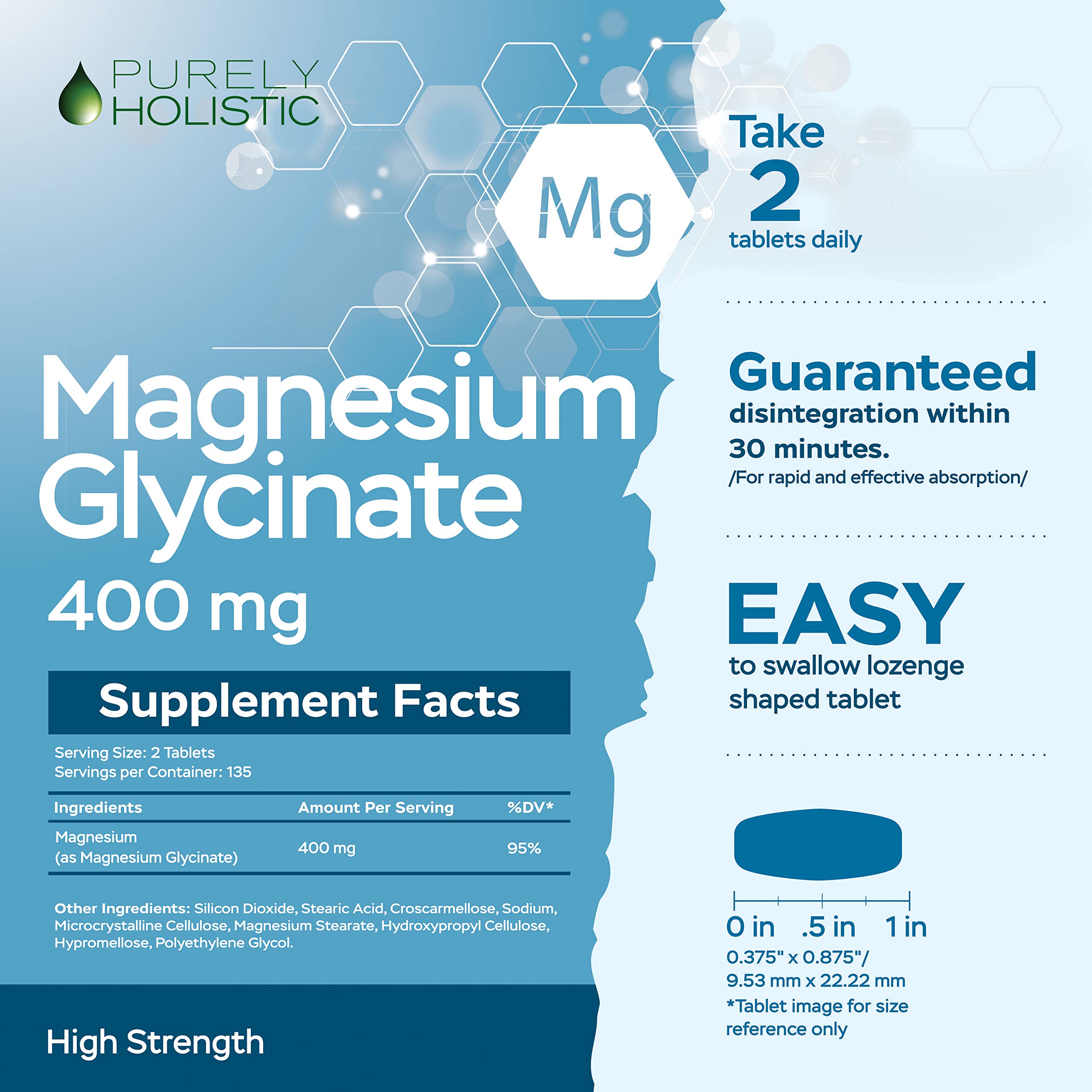 Graphic illustrating high bioavailability of magnesium glycinate for absorption