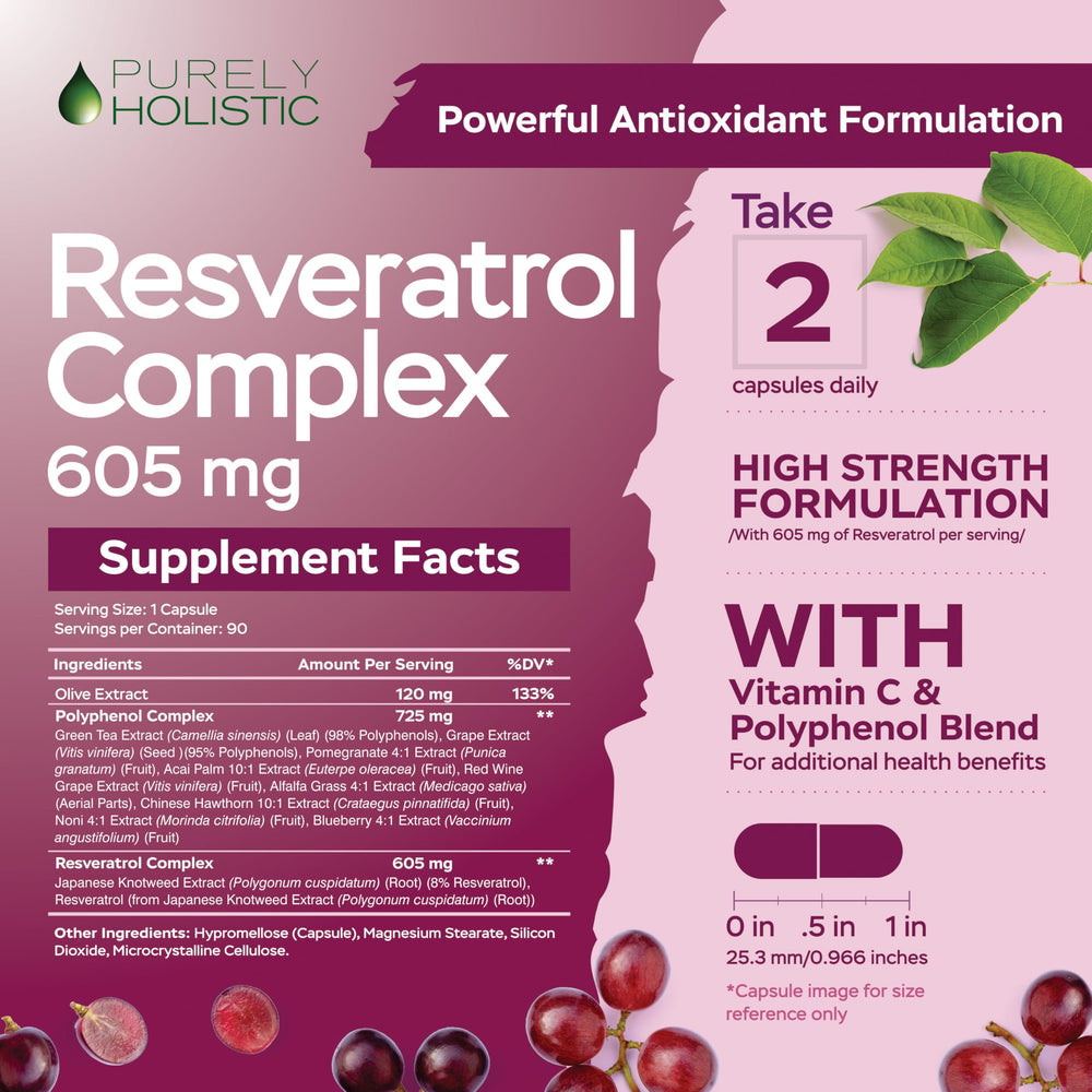 Vitamin C and polyphenol complex imagery for the supplement