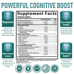 Nootropic capsules arranged in a line