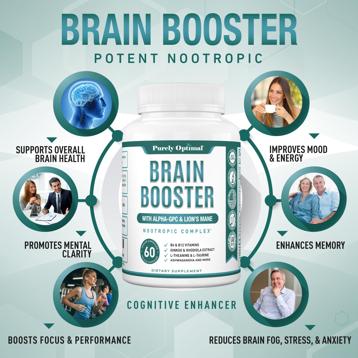 Ginkgo biloba leaf and Alpha GPC supplement ingredients