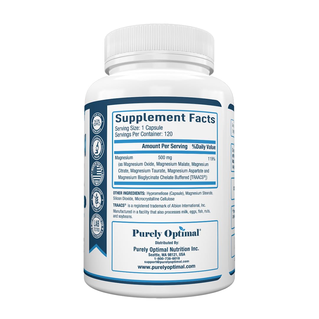 Purely Optimal Magnesium Complex scene with glass of water suggests easy daily magnesium support.