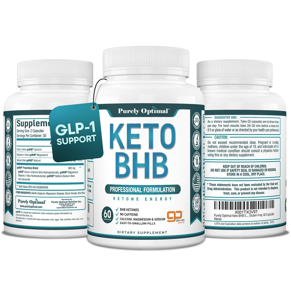 Bottle of Purely Optimal Keto BHB Capsules – hero image