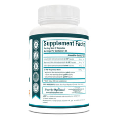 Front view of Purely Optimal Keto BHB Capsules bottle