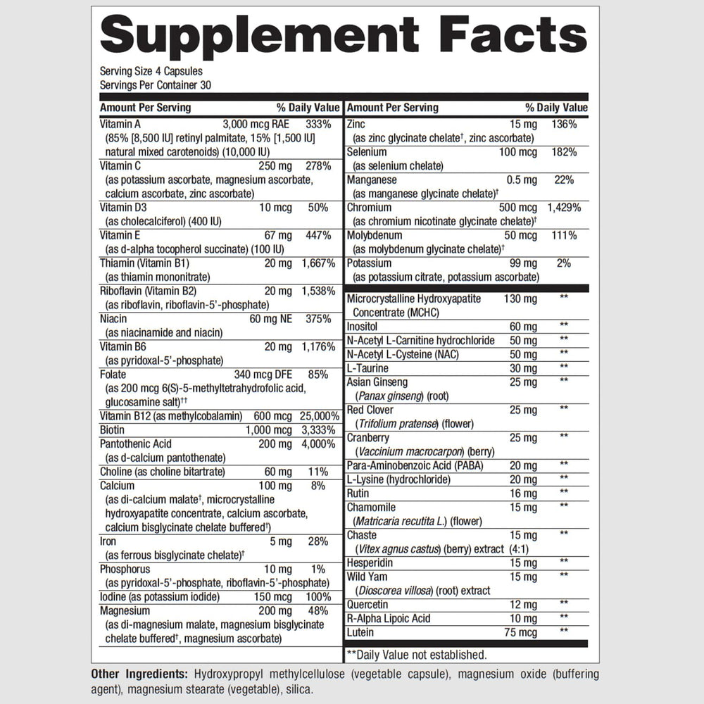 PureMulti for Women capsules close-up