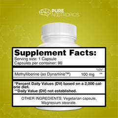 Pure Nootropics Dynamine capsules packaging supports convenient daily use