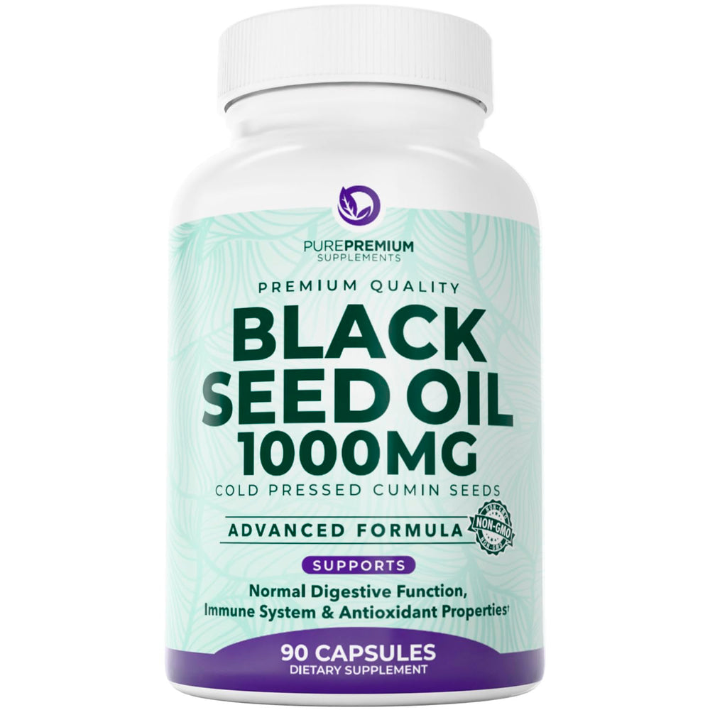 PurePremium Black Seed Oil 500mg bottle front view