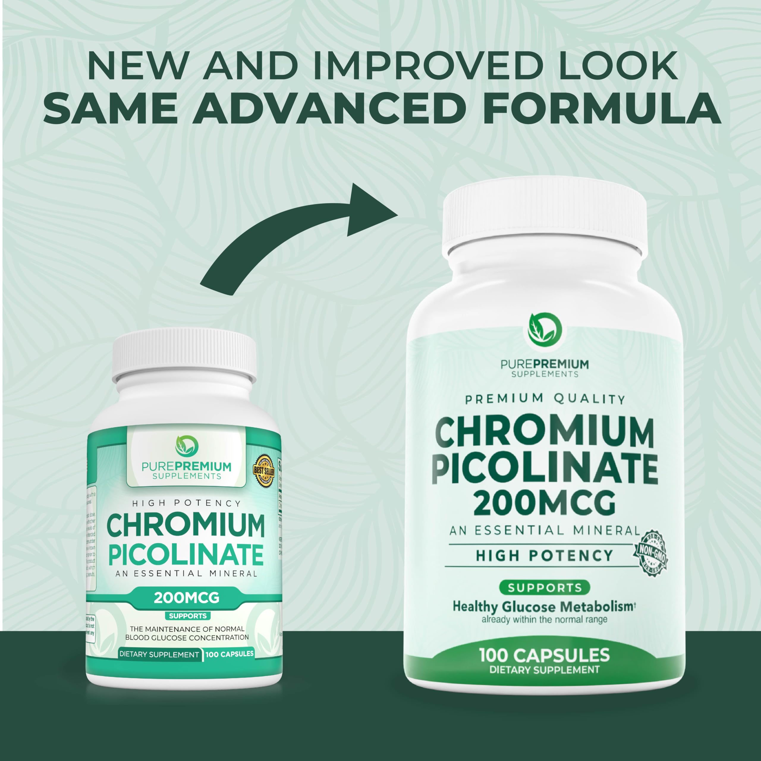 Gluten-free label on PurePremium Chromium Picolinate packaging