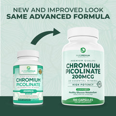 Gluten-free label on PurePremium Chromium Picolinate packaging