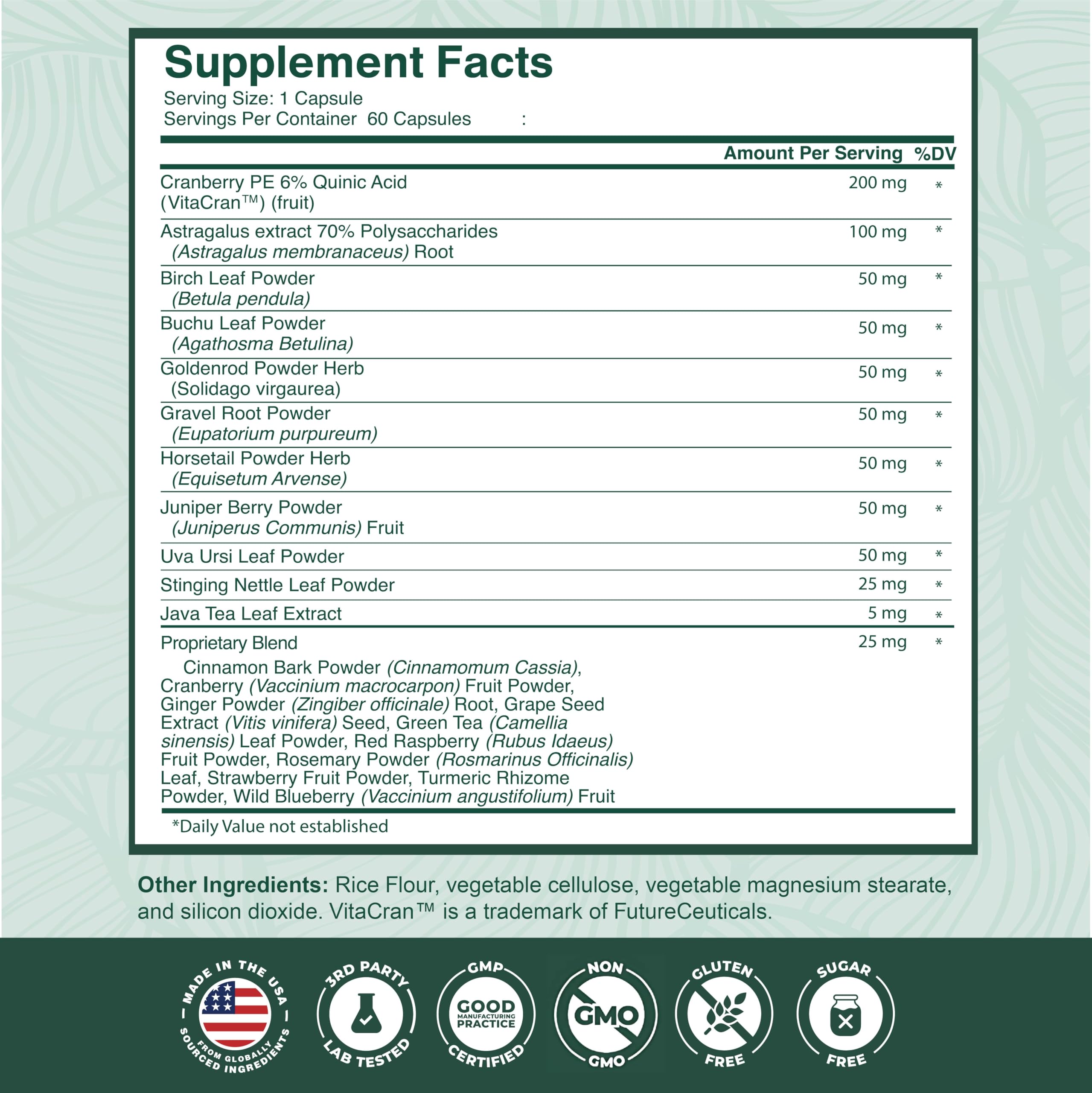 Made in USA facility and lab-tested PurePremium kidney vitamins