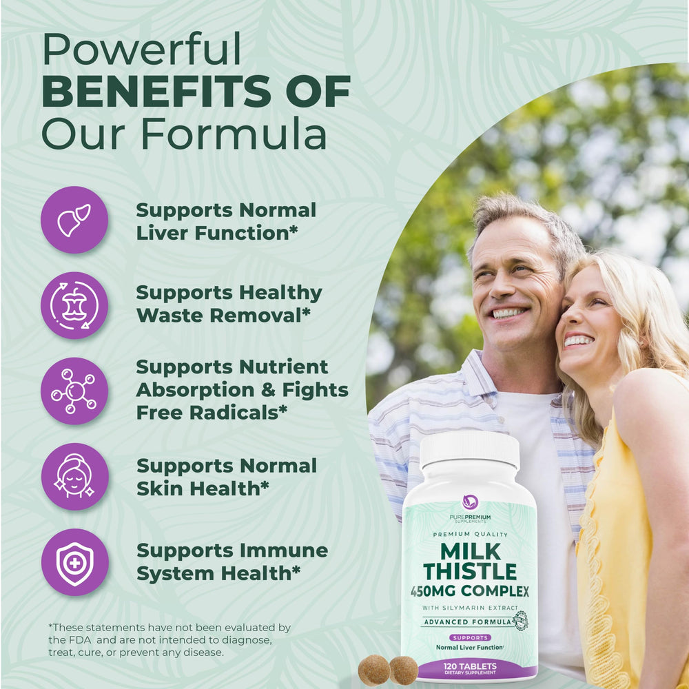Label highlighting Non-GMO and Gluten-Free claims on PurePremium Milk Thistle