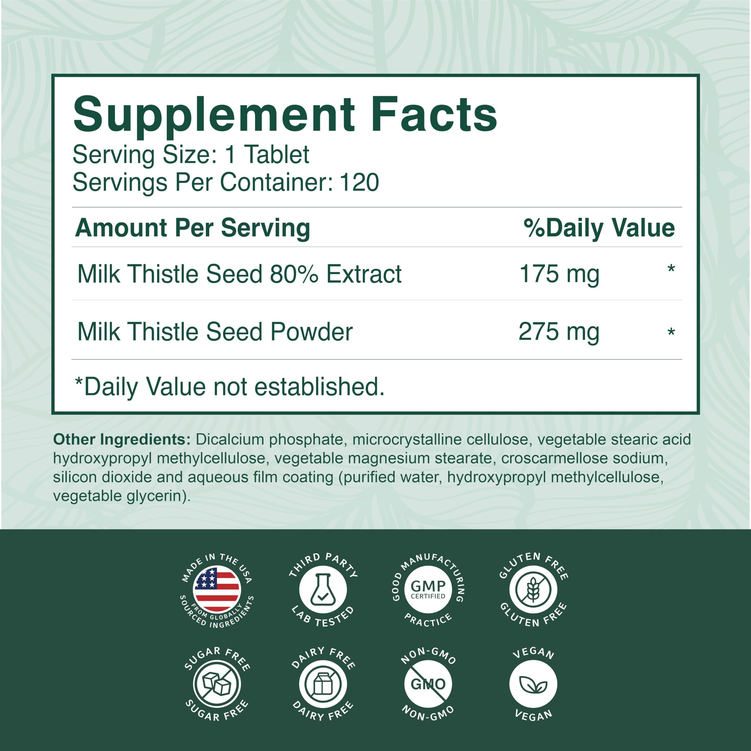 USA-made, lab-verified quality badge for PurePremium Milk Thistle
