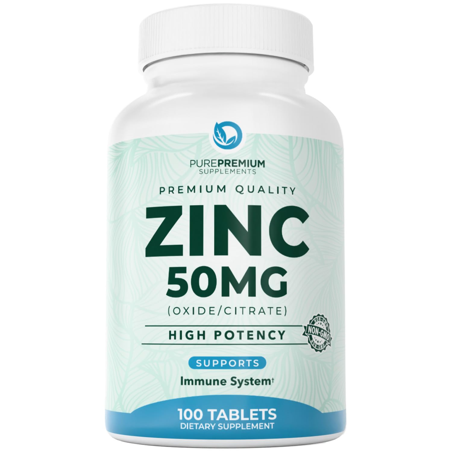 PurePremium Zinc 50mg tablets bottle