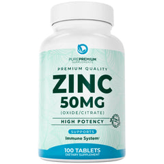 PurePremium Zinc 50mg tablets bottle
