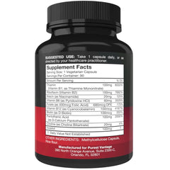 Vitamin B Complex capsules bottle front view