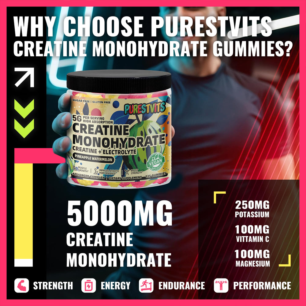 Pineapple Watermelon flavor gummies close-up