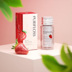 Refillable glass bottle for PURIFLOSS floss