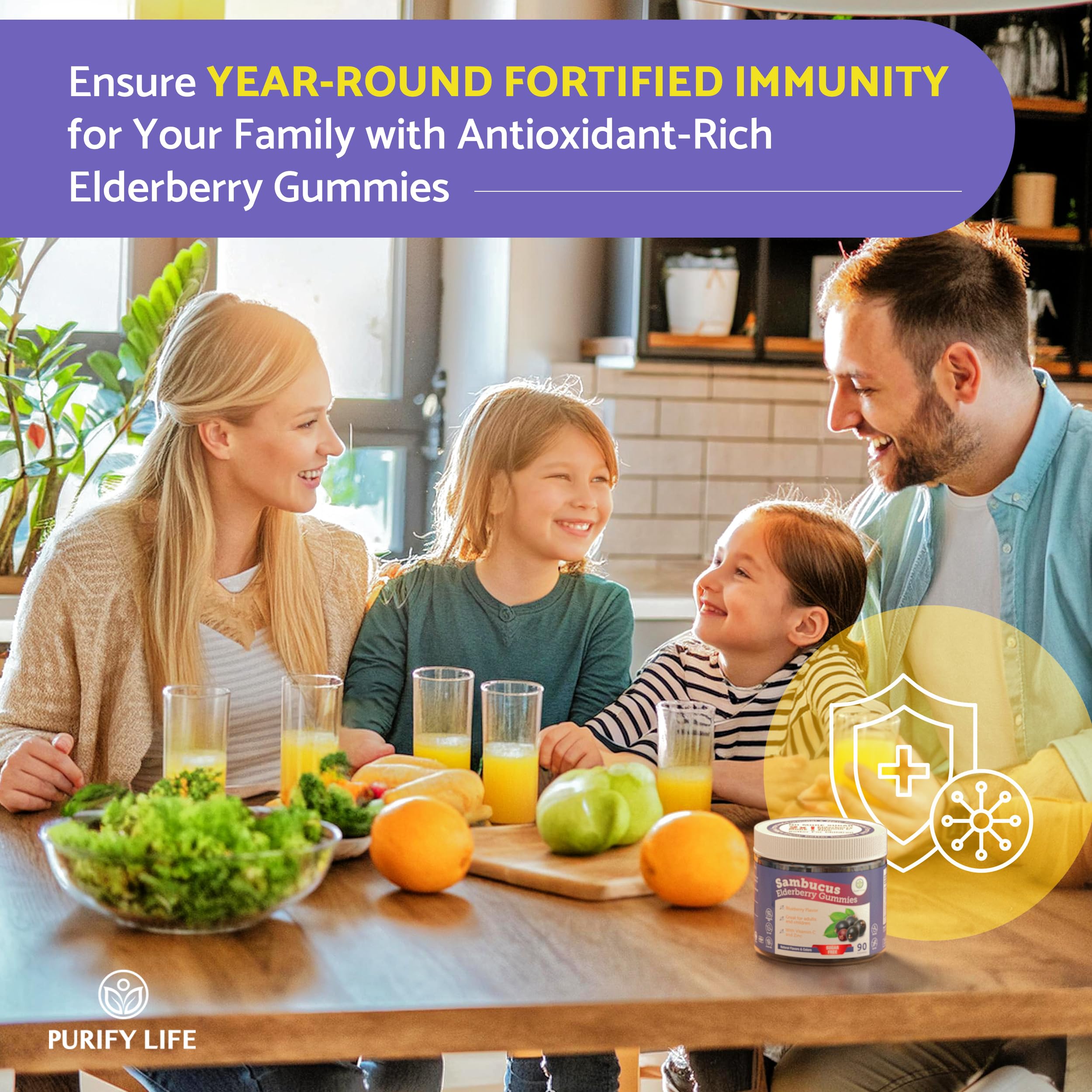 Nutrients highlighted: zinc and vitamin C in elderberry gummies