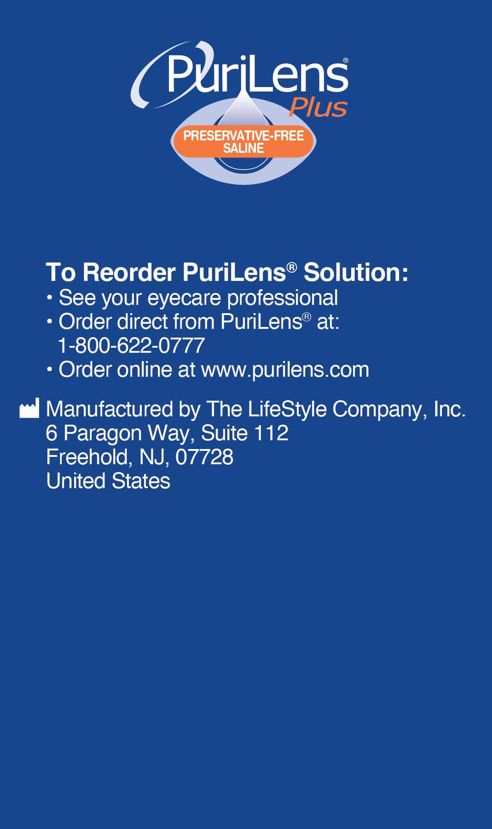 Purilens Plus preservative-free saline bottle 120ml – image 5