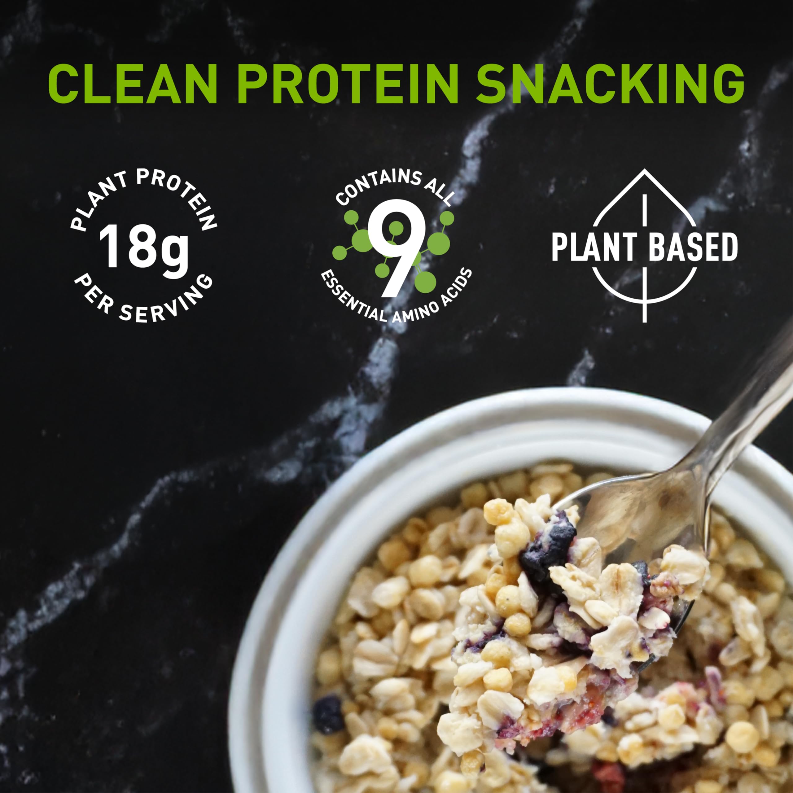 PURIS Pea Protein Crisps closeup crispy texture emphasizes light, satisfying bite.