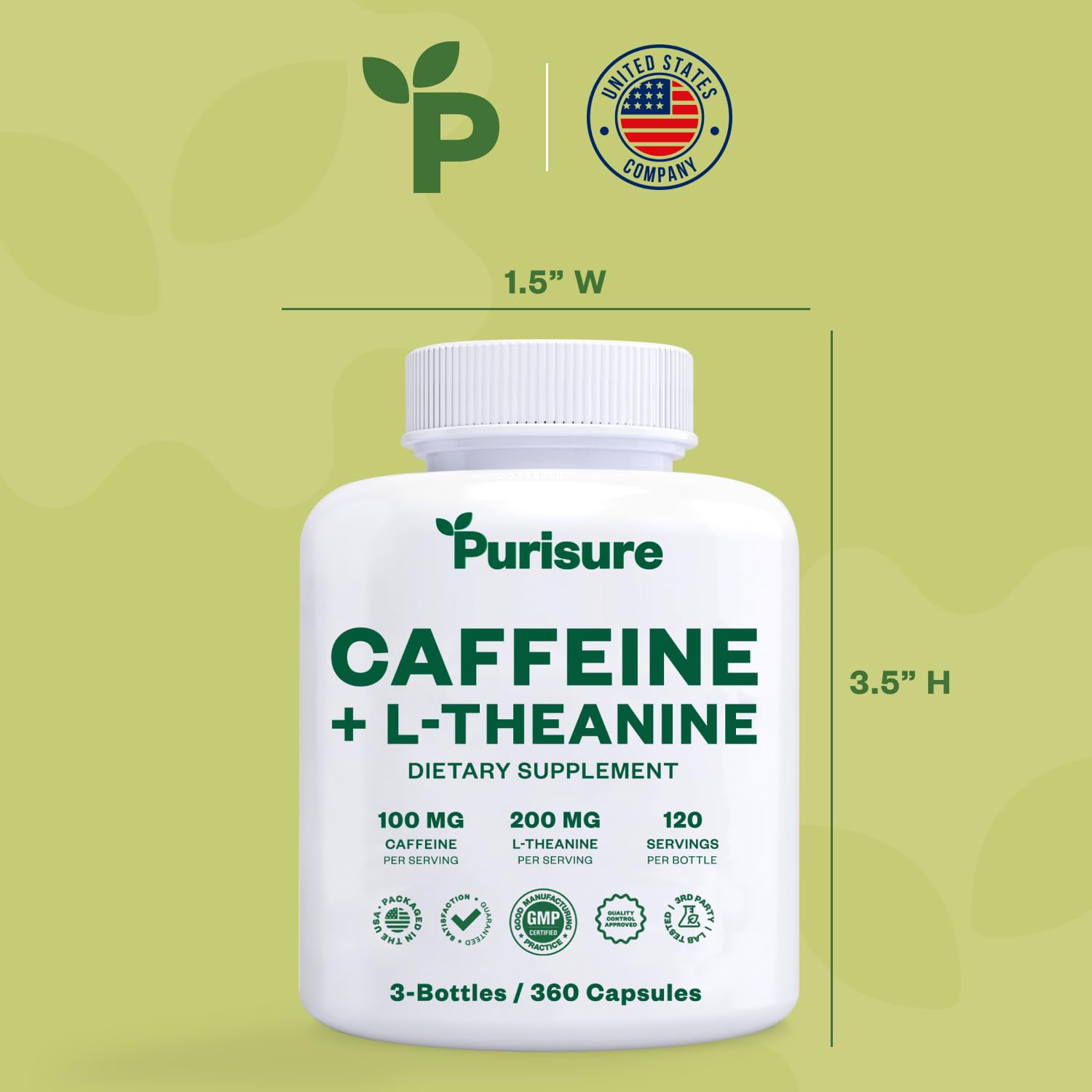 Purisure caffeine-theanine preworkout setup ready-to-use boost before training sessions