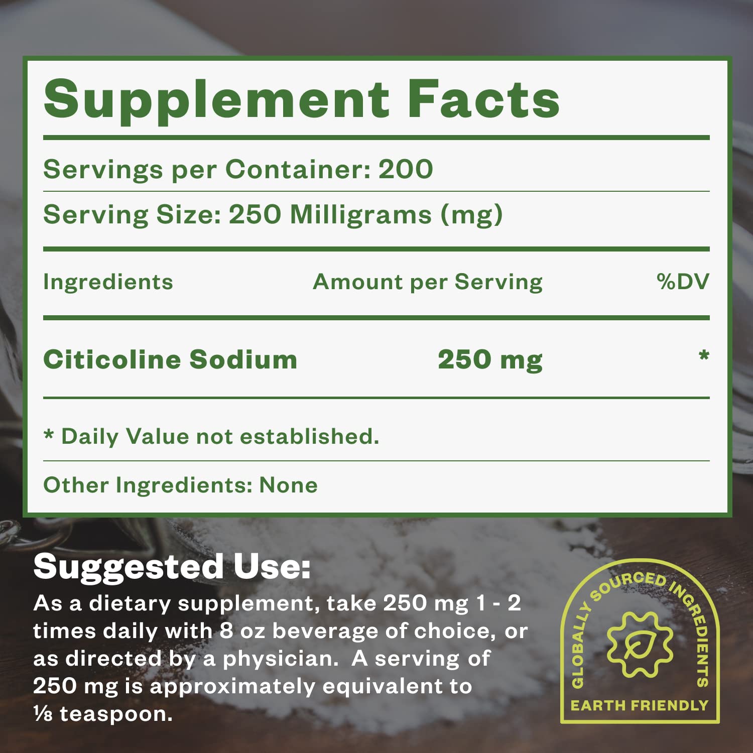 CDP Choline powder supporting cognitive function