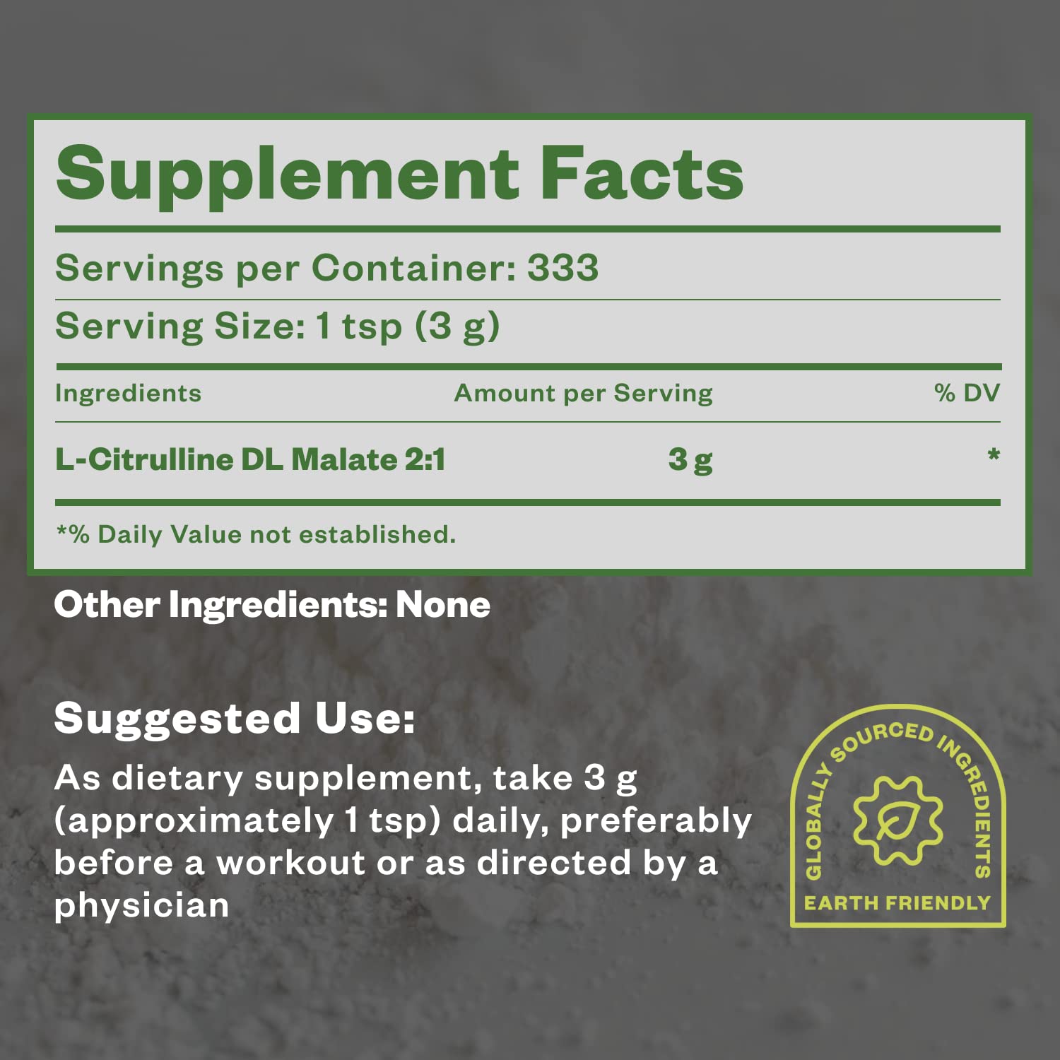Citrulline Malate 2:1 powder visual with pump emphasis