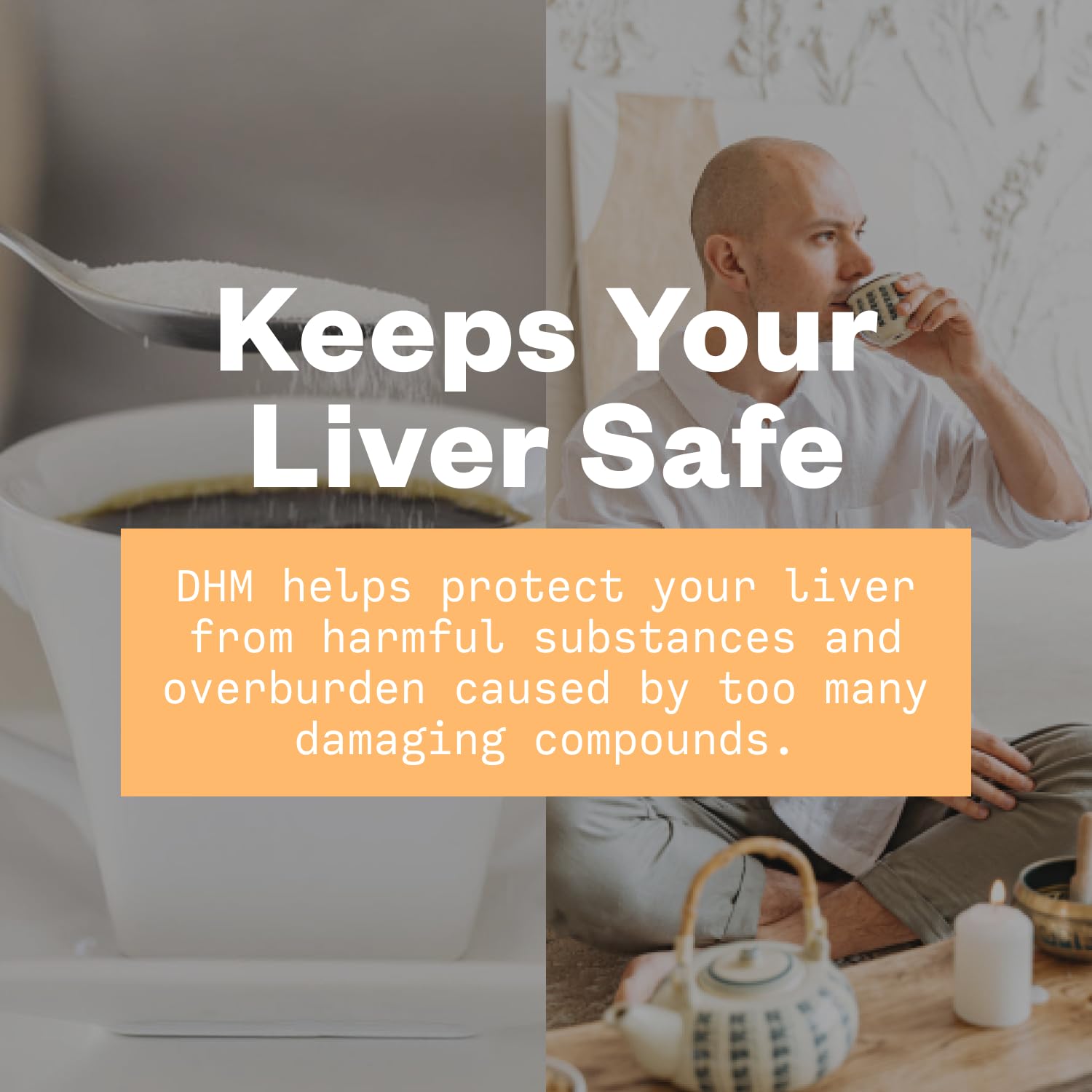 Lifestyle concept showing wellness with Purisure DHM supplement