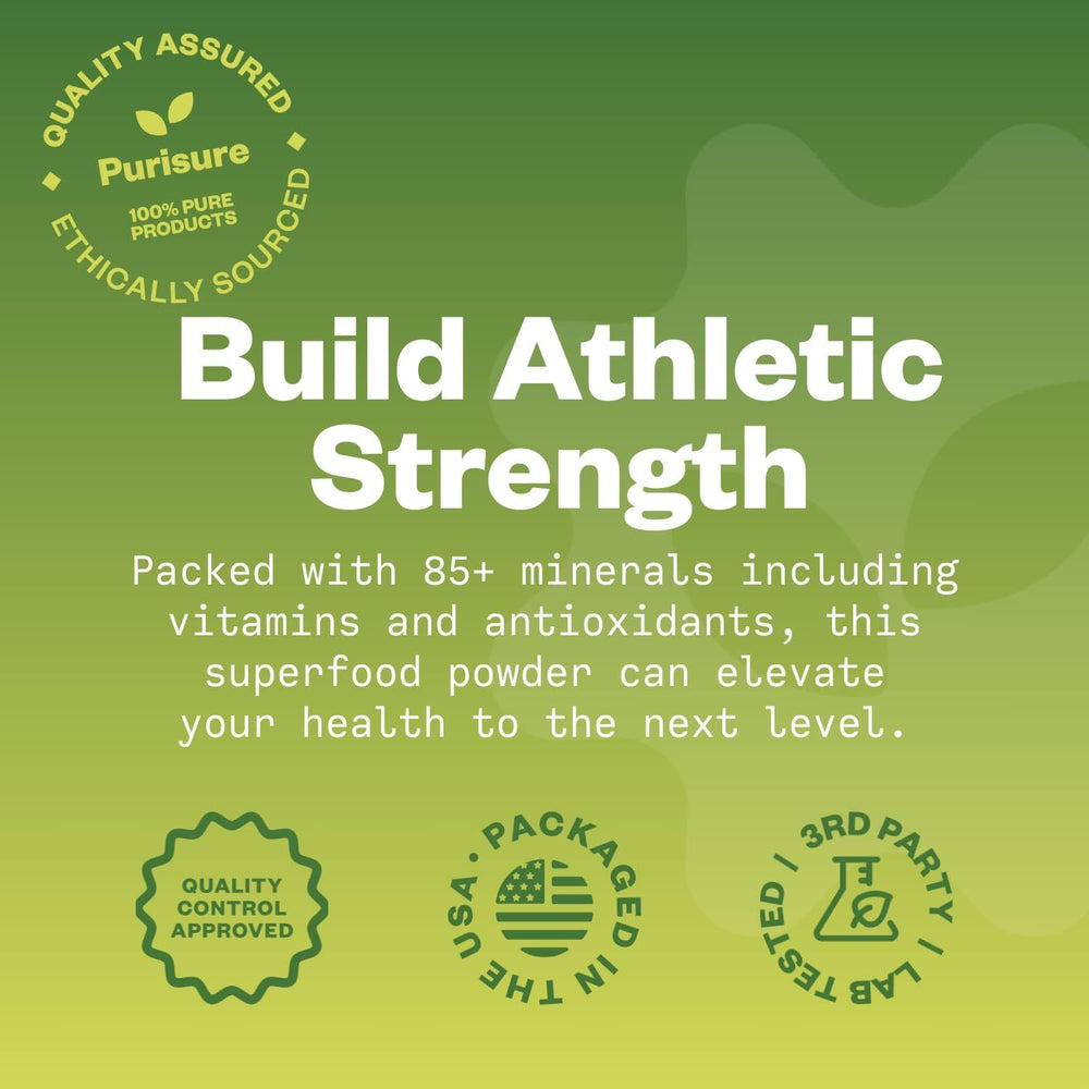 Purusure Shilajit bottle label highlighting energy and wellness.