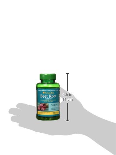 Close-up of 500 mg beet root extract capsules
