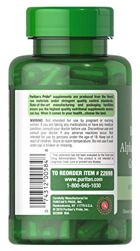 Close-up of Berberine, Alpha Lipoic Acid & Grape Seed capsules