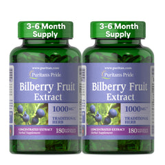 Puritan's Pride Bilberry 4:1 extract softgels bottle – 2-pack