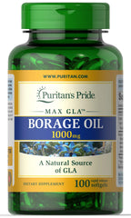 Puritans Pride Borage Oil bottle, 1 Gram (discontinued by manufacturer)