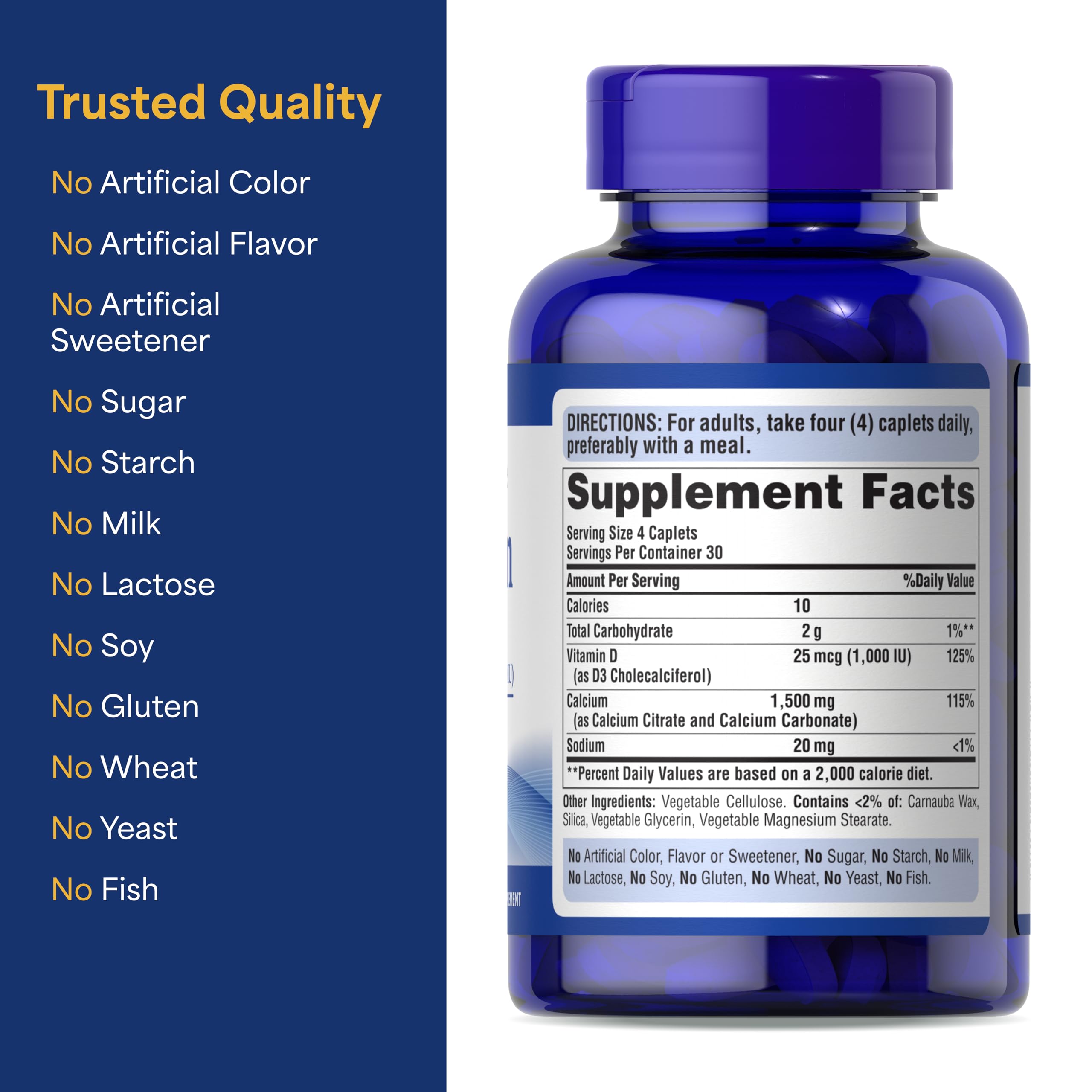 Packaging variation for Puritan's Pride Calcium 1500 mg + Vitamin D3