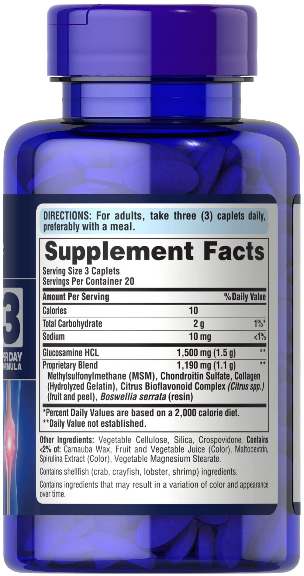 Puritan's Pride Joint Soother packaging and bottle label