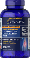 Puritan's Pride Glucosamine, Chondroitin & MSM Capsules bottle front view