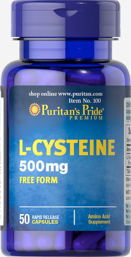 Puritan's Pride L-Cysteine 500 mg – 50 capsules bottle
