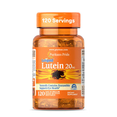 Puritan's Pride Lutigold Lutein 20mg with Zeaxanthin bottle label
