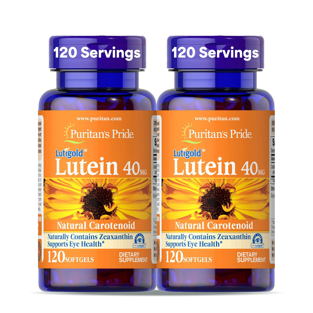 Puritan's Pride Lutigold Lutein 40 mg with Zeaxanthin 2-pack front