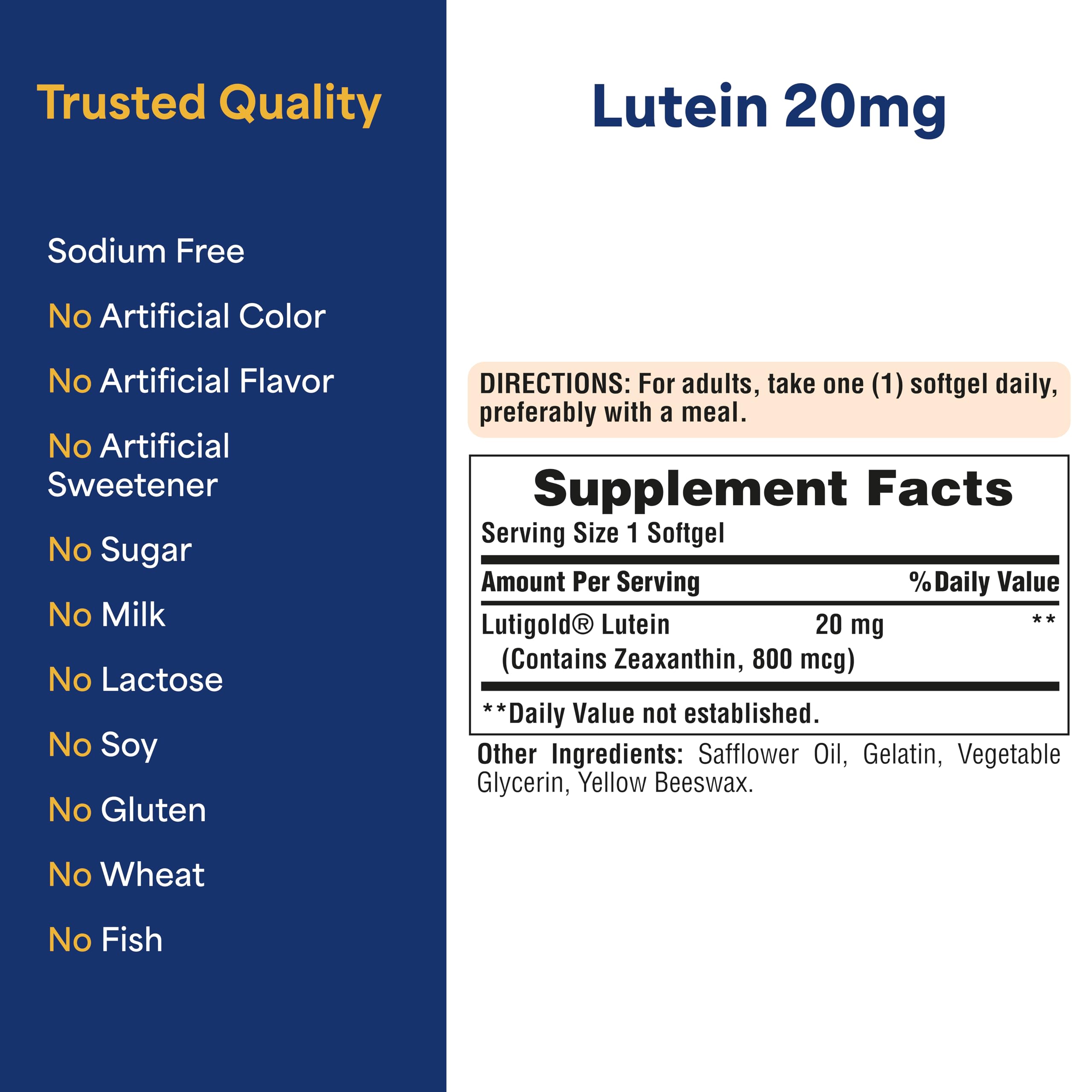 Eye health infographic showing lutein and zeaxanthin benefits