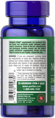 Puritans Pride Magnesium 250 mg caplets bottle with capsules visible
