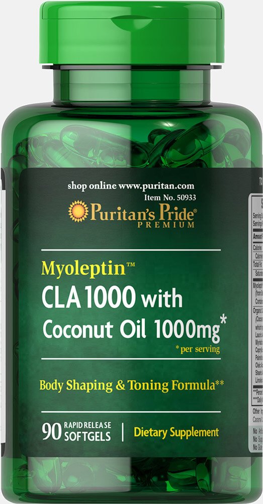 Puritan's Pride Myoleptin CLA 1000 with Coconut Oil 90 Softgels