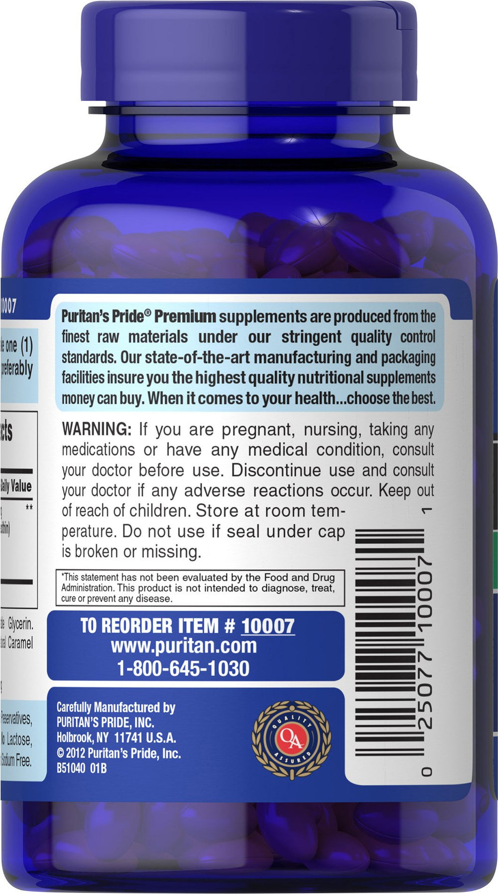 Puritan's Pride Neuro-PS packaging and bottle