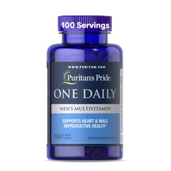 Bottle of Puritan's Pride One Daily Men's Multivitamin - 100 coated caplets