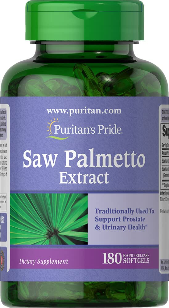 Puritan's Pride Saw Palmetto Extract bottle - 180 count