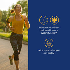 Supplement facts panel showing 500 mg Vitamin C and 400 IU Vitamin E