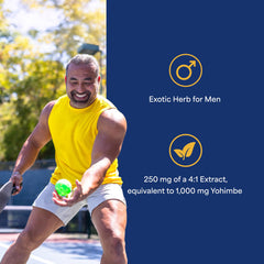 Close-up of Yohimbe capsules (250 mg each)