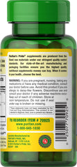 Nutrition facts panel on Herbavision bottle