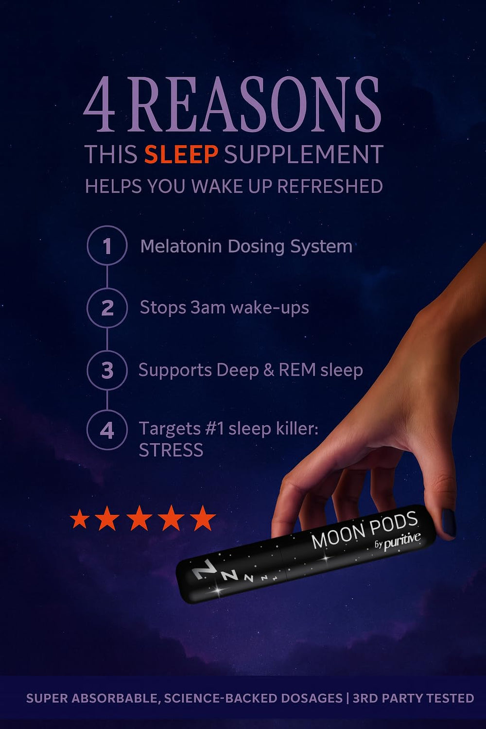 Portable travel-friendly Puritive Melatonin Diffuser on a surface